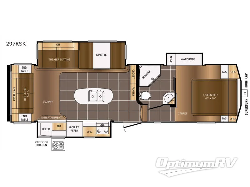 2017 Prime Time Crusader 297RSK RV Floorplan Photo