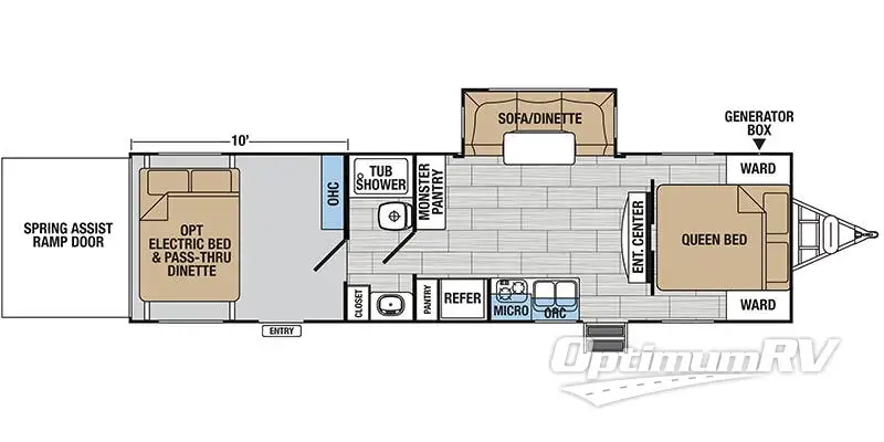 2018 Forest River XLR Hyper Lite 29HFS RV Floorplan Photo