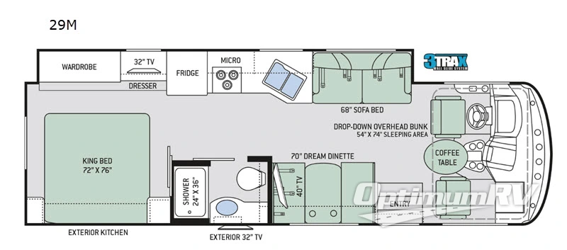 2019 Thor Windsport 29M RV Floorplan Photo