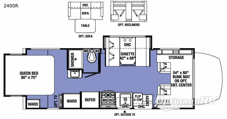 2017 Forest River Sunseeker MBS 2400R RV Floorplan Photo