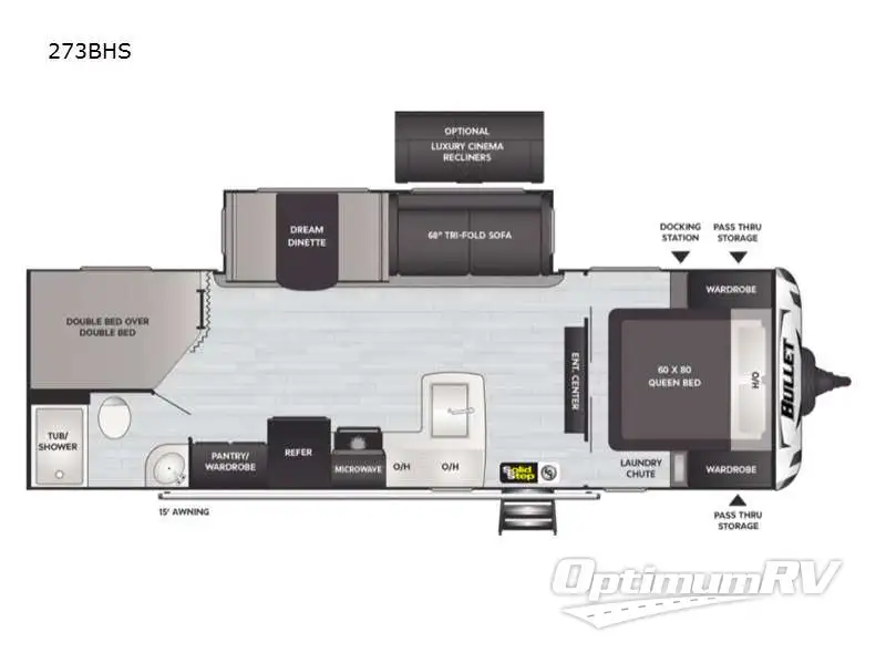 2021 Keystone Bullet 273BHS RV Floorplan Photo