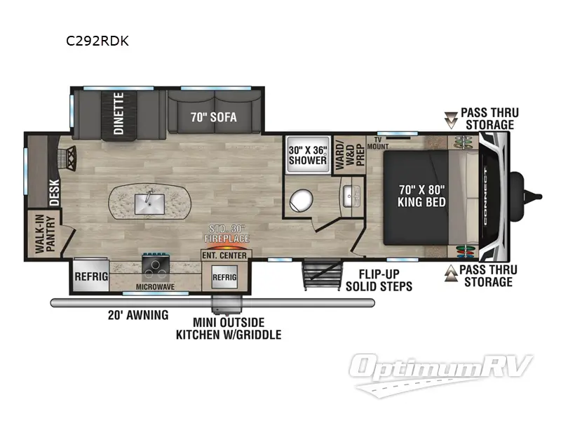 2023 KZ Connect C292RDK RV Floorplan Photo