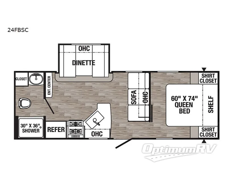 2019 Palomino Puma XLE Lite 24FBSC RV Floorplan Photo