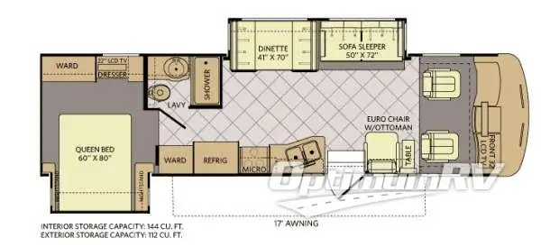 2012 Fleetwood Southwind 32VS RV Floorplan Photo