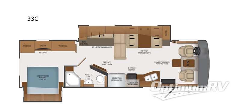 2019 Fleetwood Bounder 33C RV Floorplan Photo