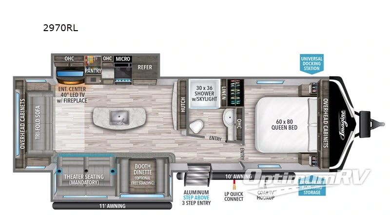 2020 Grand Design Imagine 2970RL RV Floorplan Photo