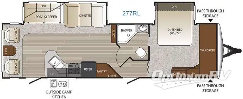 2017 Keystone Outback 277RL RV Floorplan Photo