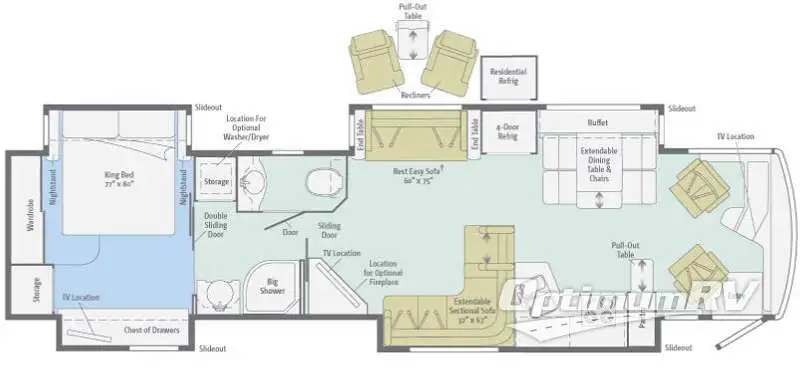 2012 Winnebago Tour 42AD RV Floorplan Photo