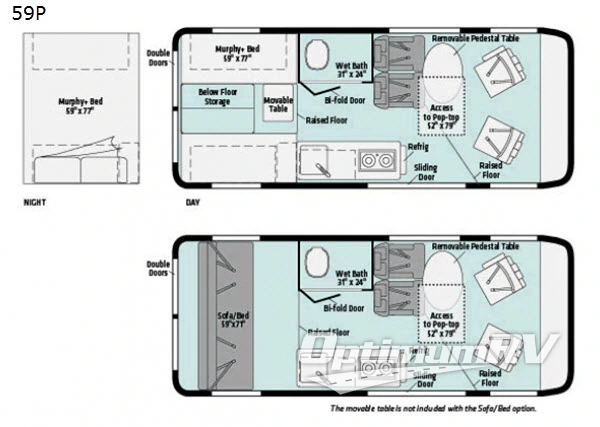 2021 Winnebago Solis 59P RV Floorplan Photo