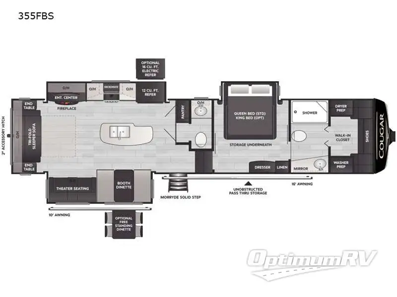 2021 Keystone Cougar 355 FBS RV Floorplan Photo