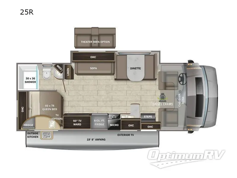 2022 Entegra Odyssey 25R RV Floorplan Photo