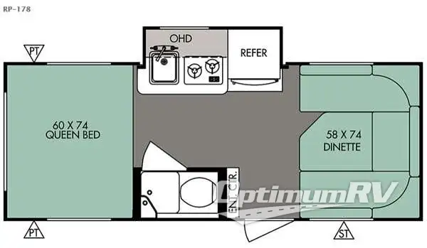 2015 Forest River R Pod RP-178 RV Floorplan Photo