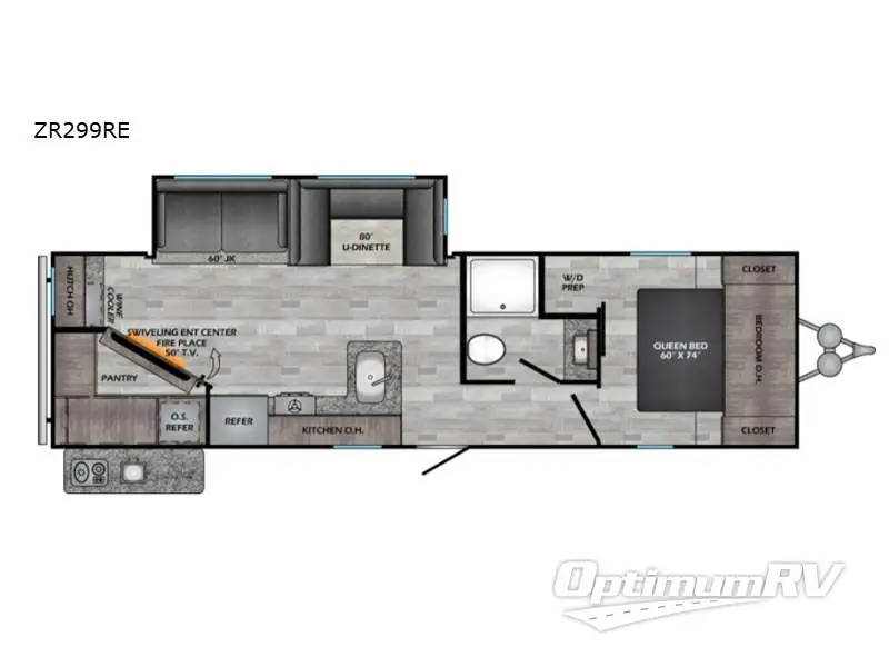 2022 CrossRoads Zinger ZR299RE RV Floorplan Photo