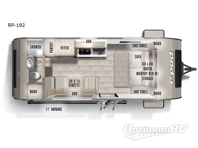 2022 Forest River R Pod RP-192 RV Floorplan Photo