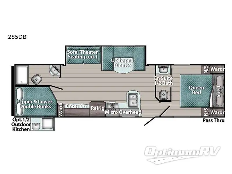 2021 Gulf Stream Conquest Ultra Lite 285DB RV Floorplan Photo