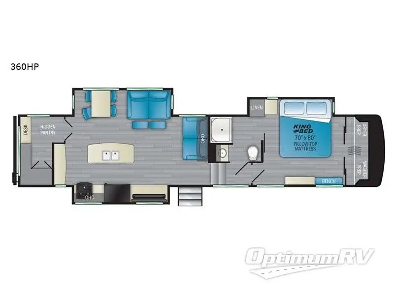 2022 Heartland Milestone 360HP RV Floorplan Photo