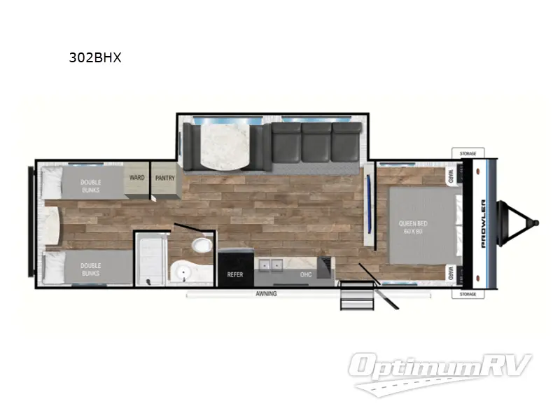 2024 Heartland Prowler Lynx 302BHX RV Floorplan Photo