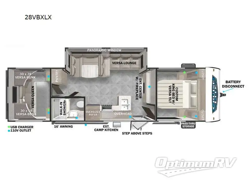 2024 Forest River Salem Cruise Lite 28VBXLX RV Floorplan Photo