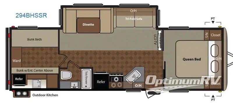 2014 Keystone Springdale 294BHSSR RV Floorplan Photo