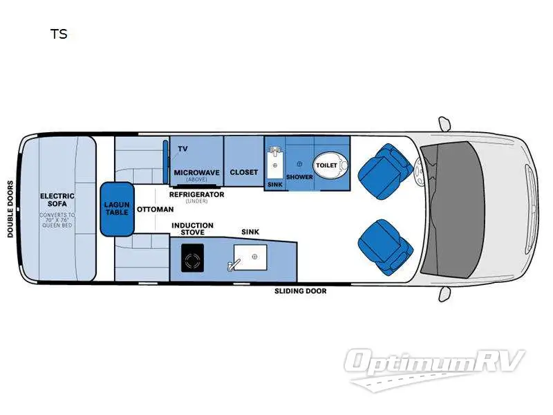 2023 Pleasure-Way Plateau TS Floorplan Photo