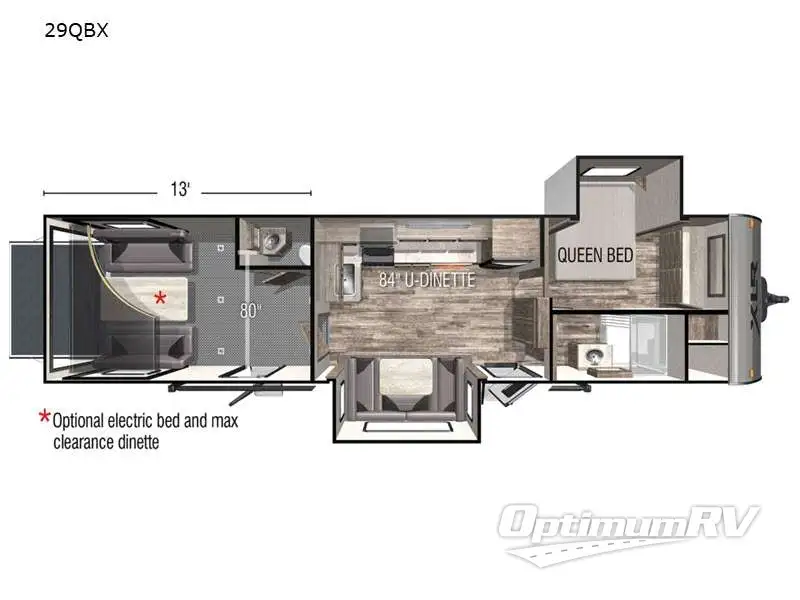 2021 Forest River XLR Boost 29QBX RV Floorplan Photo