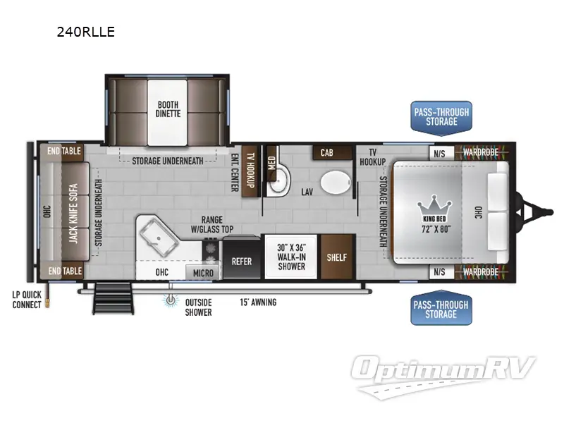 2025 East To West Della Terra LE 240RLLE RV Floorplan Photo