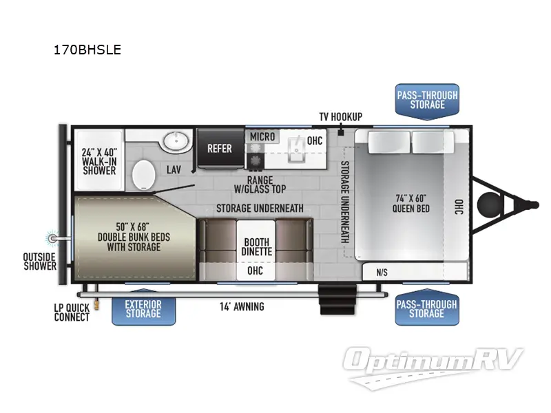 2025 East To West Della Terra LE 170BHSLE RV Floorplan Photo