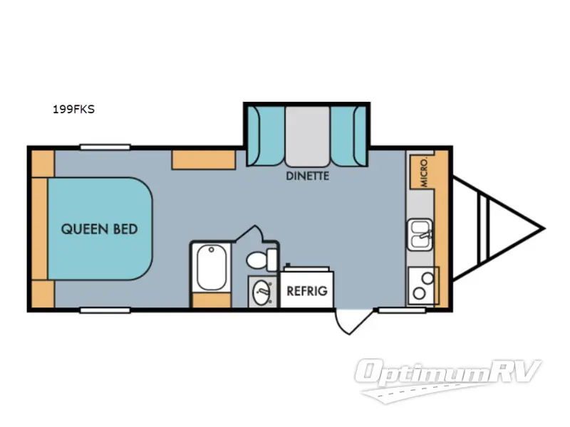 2018 Riverside Water Fall 199FKS RV Floorplan Photo