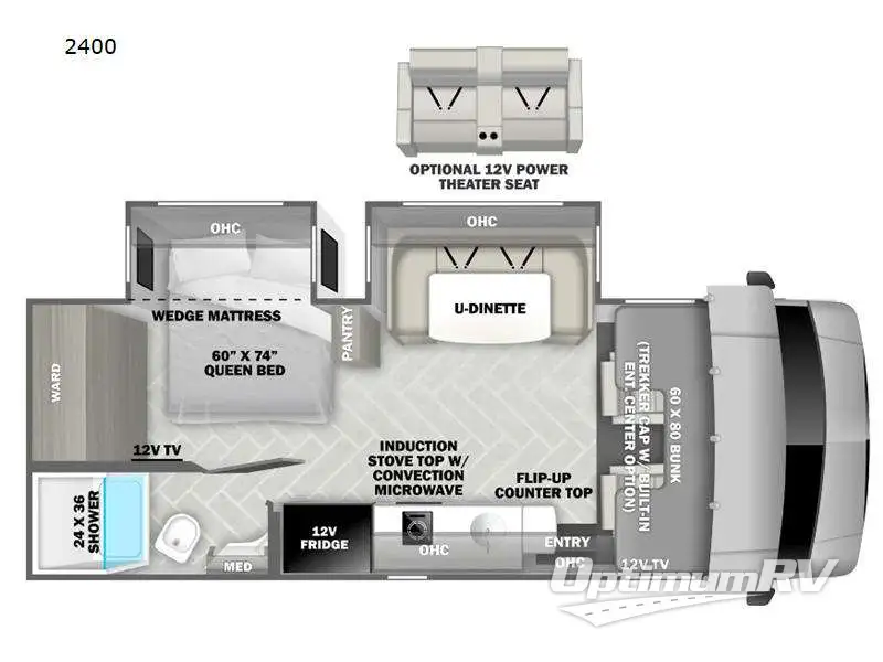 2025 Forest River Sunseeker MBS 2400 RV Floorplan Photo