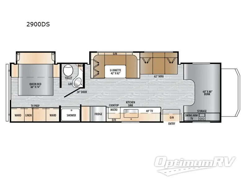 2025 East To West Entrada 2900DS RV Floorplan Photo