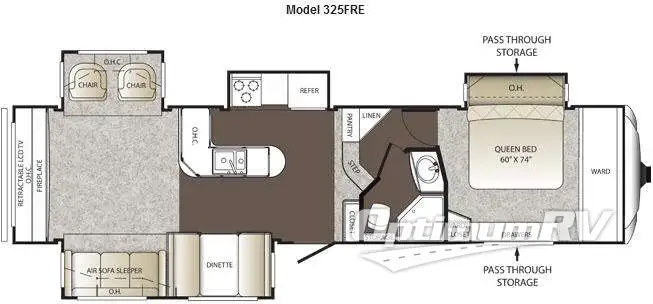 2012 Keystone Sydney 325FRE RV Floorplan Photo