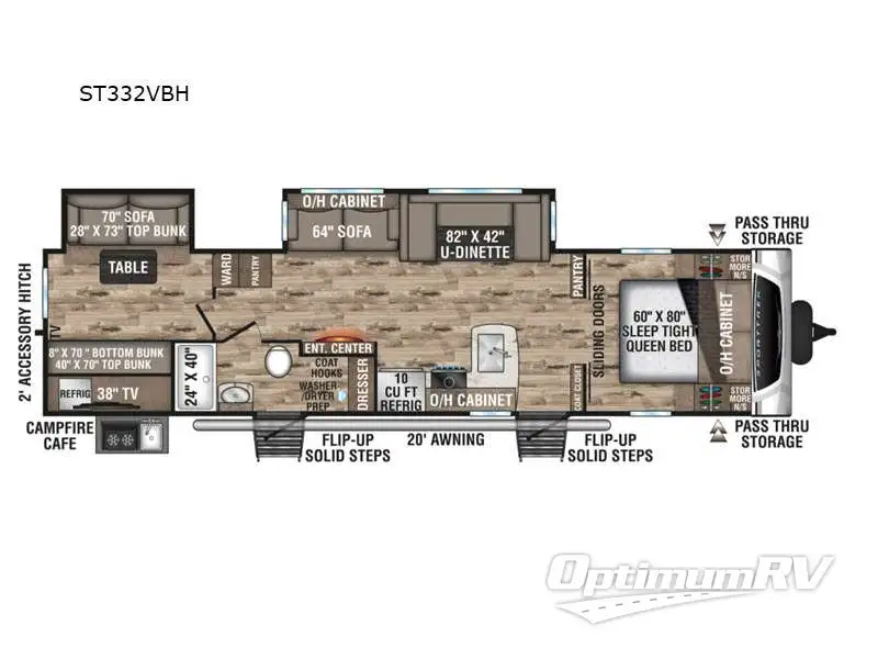 2021 Venture SportTrek ST332VBH RV Floorplan Photo