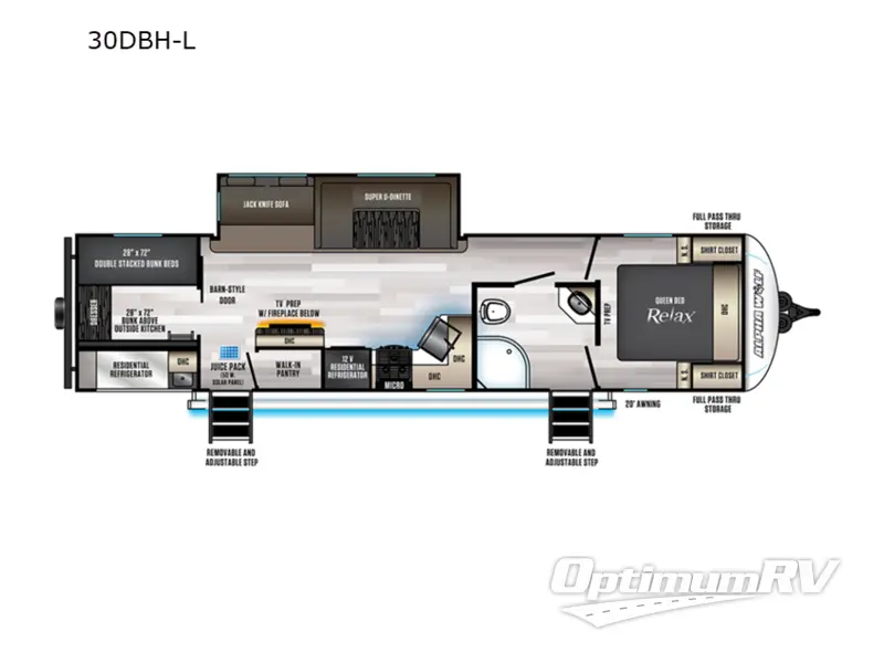 2022 Forest River Cherokee Alpha Wolf 30DBH-L RV Floorplan Photo