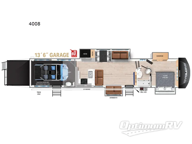 2025 Heartland Cyclone 4008 RV Floorplan Photo