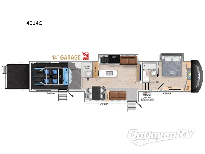 2025 Heartland Cyclone 4014C RV Floorplan Photo