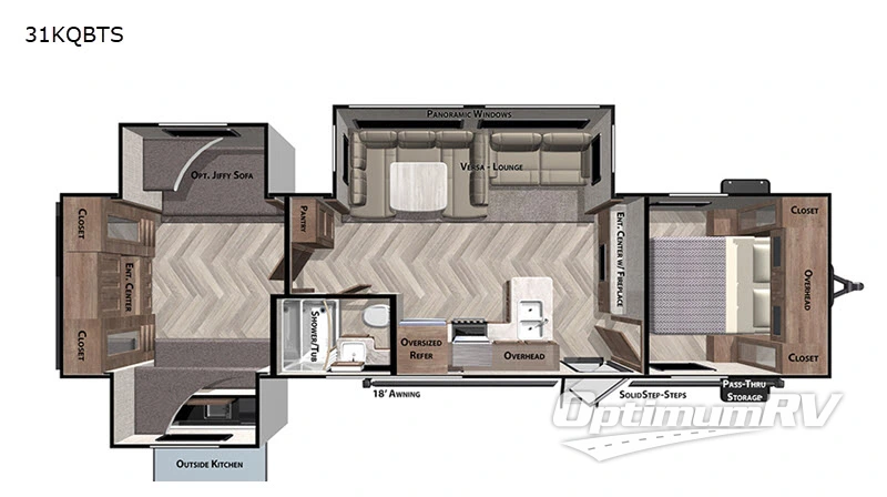 2020 Forest River Salem 31KQBTS RV Floorplan Photo