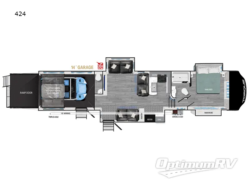 2025 Heartland Torque 424 RV Floorplan Photo