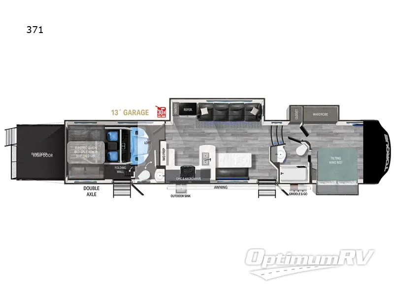 2025 Heartland Torque 371 RV Floorplan Photo