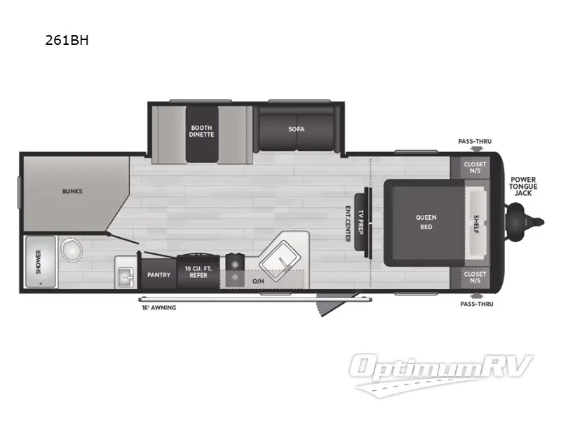 2024 Keystone Hideout Sport 261BH RV Floorplan Photo