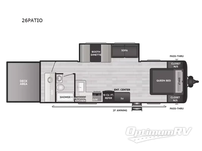 2025 Keystone Hideout 26PATIO RV Floorplan Photo