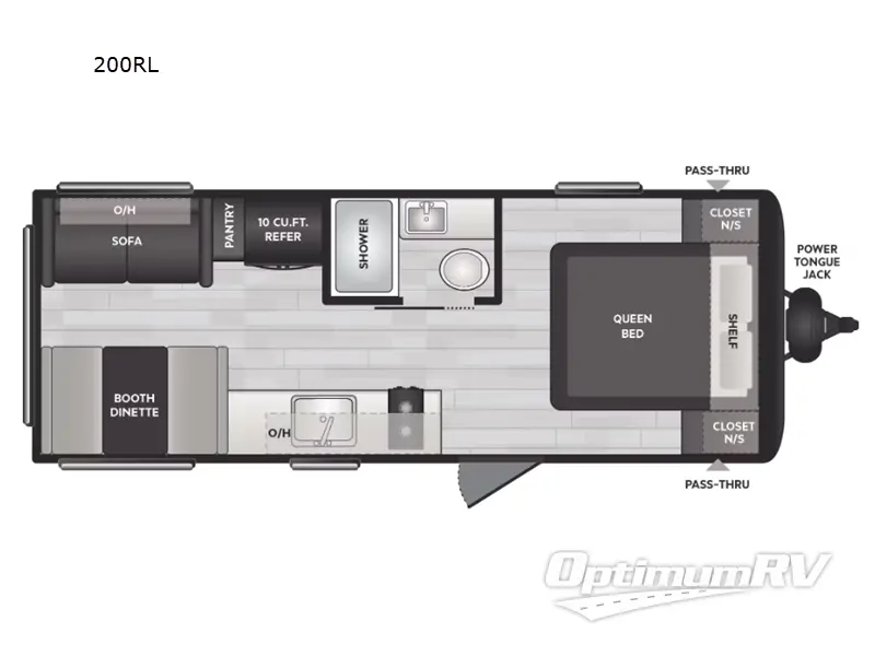 2025 Keystone Hideout Sport Double Axle 200RL RV Floorplan Photo