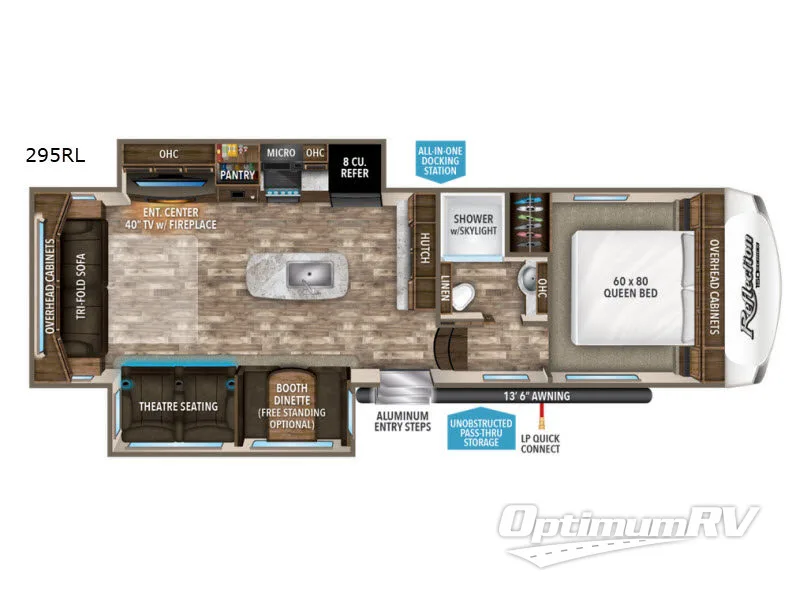 2019 Grand Design Reflection 150 Series 295RL RV Floorplan Photo