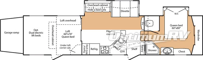 2008 Keystone Fuzion 362 RV Floorplan Photo