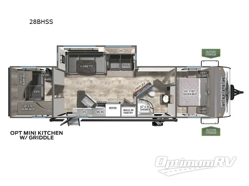 2025 Palomino Puma 28BHSS RV Floorplan Photo