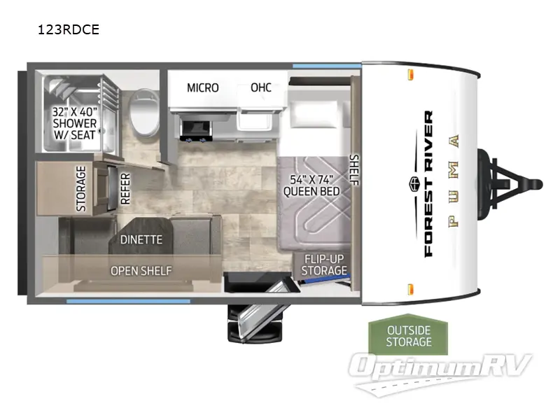 2025 Palomino Puma Camping Edition 123RDCE RV Floorplan Photo