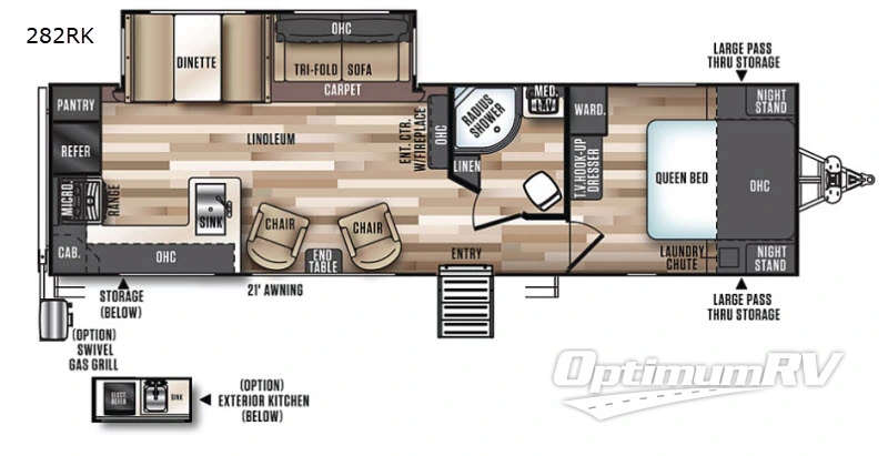 2018 Forest River Salem Hemisphere GLX 282RK RV Floorplan Photo