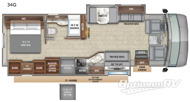 2020 Entegra Vision XL 34G RV Floorplan Photo