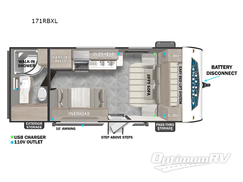 2024 Forest River Salem Cruise Lite 171RBXL RV Floorplan Photo