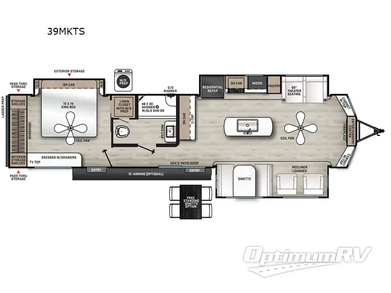 2024 Coachmen Catalina Destination Series 39MKTS RV Floorplan Photo