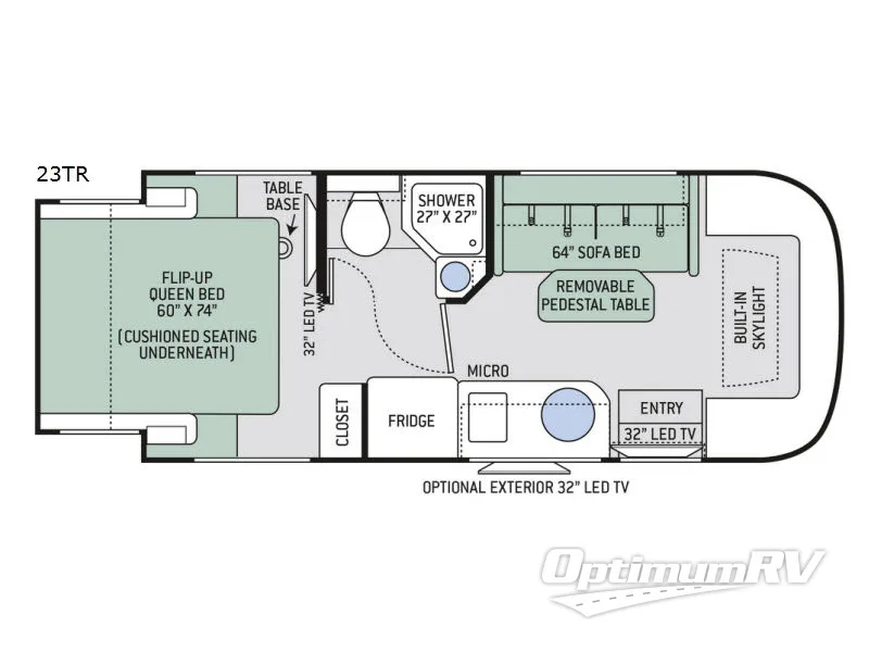 2017 Thor Compass 23TR Floorplan Photo